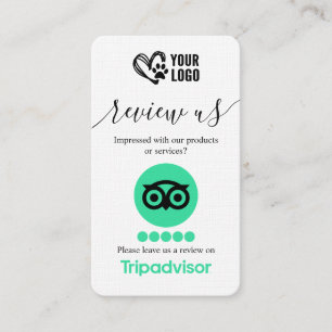Cartão De Visita Código QR da Solicitação de Revisão do TripAdvisor