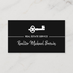 Cartão De Visita código qr da Vintage Key Real Estate