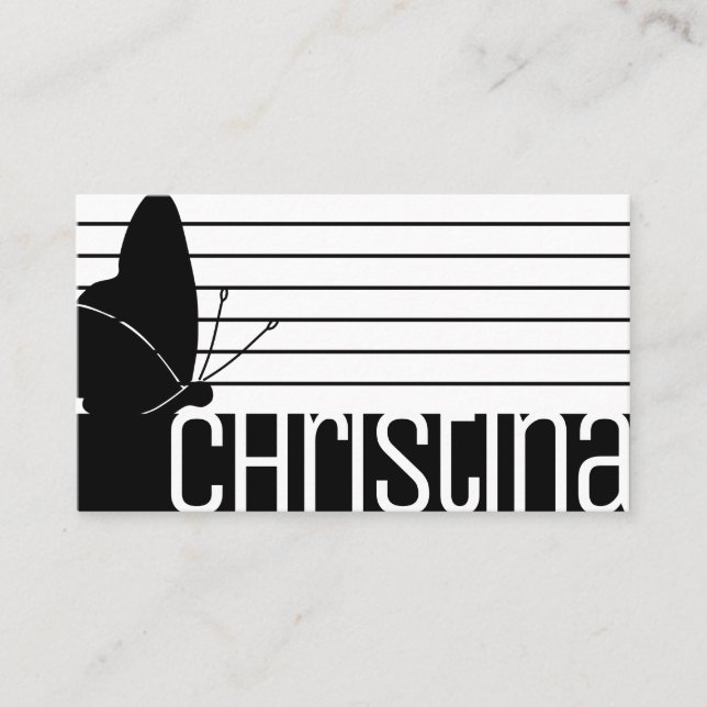 Cartão De Visita Código QR das faixas brancas, em forma de preto-e- (Frente)