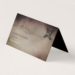 Cartão De Visita Código QR de Abstrato castanho russo profissional