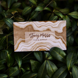 Cartão De Visita Código QR de Abstrato de Agate de Gama Moderna