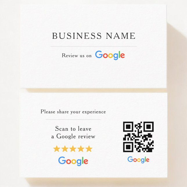 Cartão De Visita Código QR de Avaliação do Google (Criador carregado)