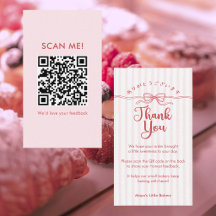 Código QR de Avaliação Faixa Rosa Coquette
