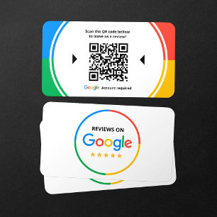 Cartão De Visita Código QR de Avaliações 5 Estrelas no Google de An