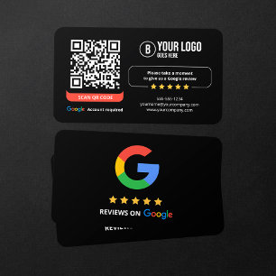 Cartão De Visita Código QR de Avaliações do Google Avalie Meu Negóc