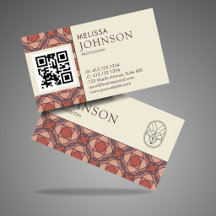 Código QR de Bem-Estar Geométrico de Terracota