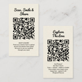 Cartão De Visita Código QR de Captura de Amor de Compartilhamento d
