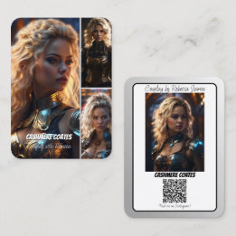 Cartão De Visita Código QR de Colagem de Fotos Coscard Fotos de Cos