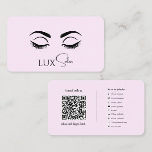 Cartão De Visita Código QR de Conexão de Mídia Social Cílios