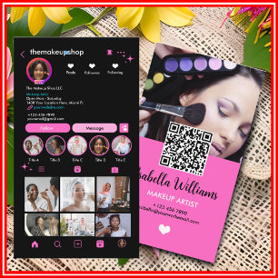 Cartão De Visita Código QR de conexão do Instagram Scan