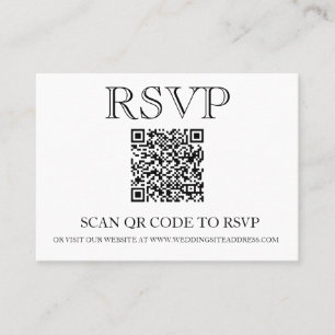 Cartão De Visita Código QR de Confirmação de Presença de Casamento 