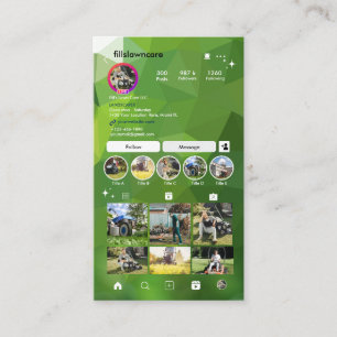 Cartão De Visita Código QR de Cuidados com o Jardim e Paisagismo no