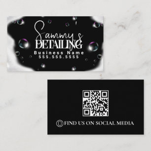 Cartão De Visita Código QR de Detalhamento de Veículos