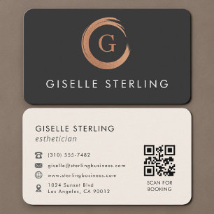 Cartão De Visita Código QR de Esteticista 