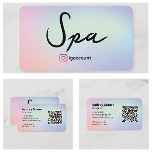 Cartão De Visita Código QR de Esteticista de Spa Profissional de Be