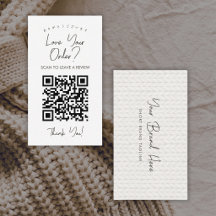 Código QR de Fio Branco Simples para Avaliar