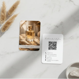 Cartão De Visita Código QR de Foto de Loja de Perfumes Aromáticos
