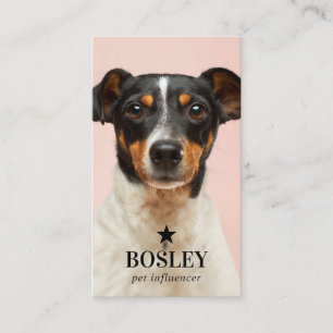 Cartão De Visita Código QR de Foto de Pet Personalizado para Mídia