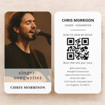 Código QR de Foto do Cantor e Compositor