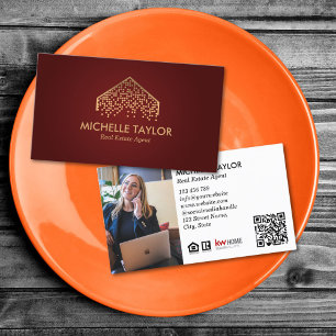 Cartão De Visita Código QR de Foto do Imobiliário Profissional Mode