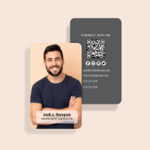 Código QR de Foto Moderna Conecte-se Comigo Minima