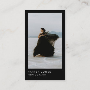 Cartão De Visita Código QR de Foto Profissional Mínimo Moderno 2