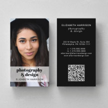 Código QR de foto profissional preto