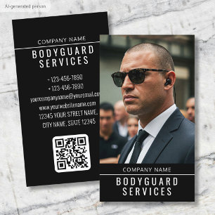 Cartão De Visita Código QR de Fotografia Minimalista dos Serviços d