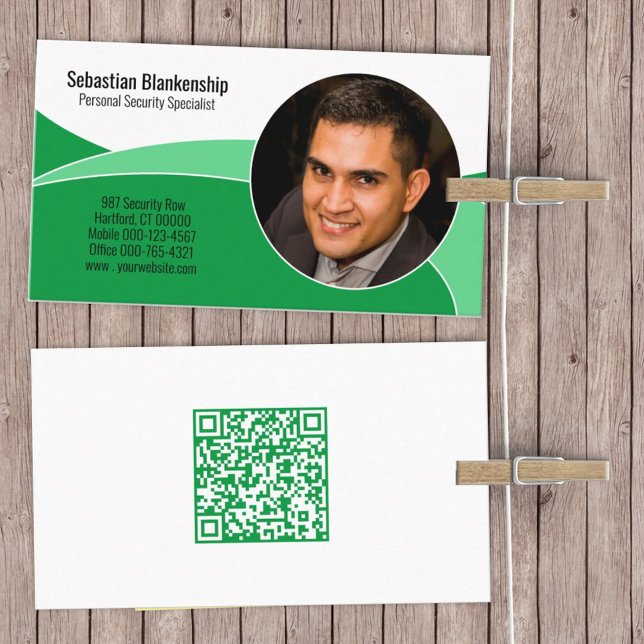 Cartão De Visita Código QR de Fotografia Personalizada do Profissio (Criador carregado)