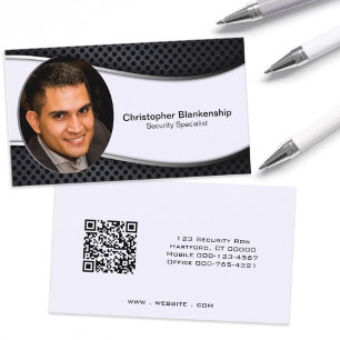 Cartão De Visita Código QR de Fotografia Personalizada Professiona