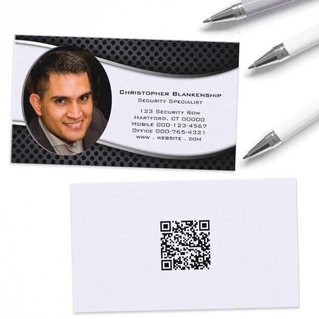Cartão De Visita Código QR de Fotografia Personalizada Professional (Criador carregado)