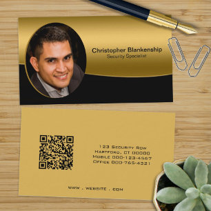 Cartão De Visita Código QR de Fotografia Personalizada Profissiona