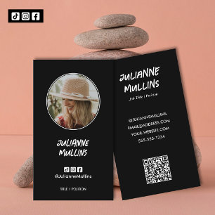 Cartão De Visita Código QR de Influenciador de Mídia Social