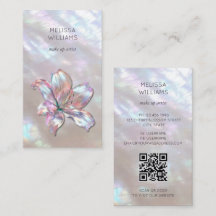 Código Qr de Lírio Holográfico Iridescente