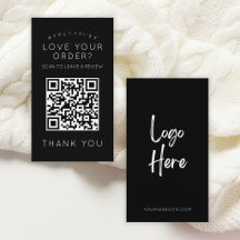 Código QR de Logotipo Preto Minimalista Deixe uma