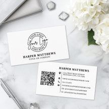 Código QR de Logotipo Profissional Minimalista Mod