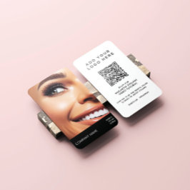 Cartão De Visita Código QR de marca comercial personalizada | Cartã