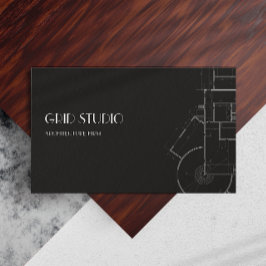 Cartão De Visita Código Qr de Marca Profissional de Arquitetura Pre