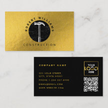 Código QR de Metal de Construção Preto Metálico Do