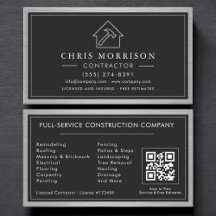 Código QR de Metal Prata e Preto para Construção C