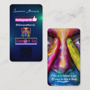 Cartão De Visita Código QR de Mídia Social - Fotografias