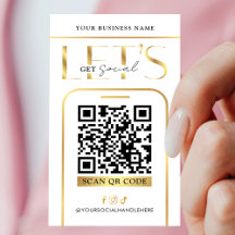 Código QR de Mídia Social Glam Gold Logo QR Code