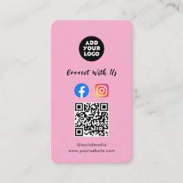 Cartão De Visita Código QR de Mídia Social Moderna | Instagram Face