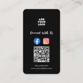 Cartão De Visita Código QR de Mídia Social Moderna | Instagram Face