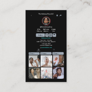 Cartão De Visita Código QR de Mídia Social TikTok Dusty Blue