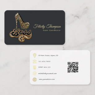 Cartão De Visita Código QR de Moda