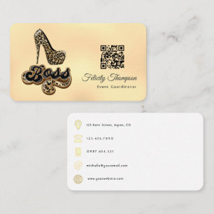 Cartão De Visita Código QR de Moda