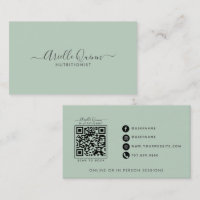 Código QR de Nutricionista Minimalista Moderno em