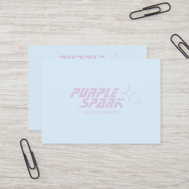 Cartão De Visita Código QR de Pequenas Empresas Roxo Azul (Frente/Verso In Situ)