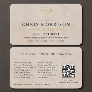 Cartão De Visita Código QR de Pintor